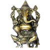 The Advitya Brass Ganesha Statue | Ganesh Murti With Mouse | Brass Lord Ganesh Sitting on Base | 8