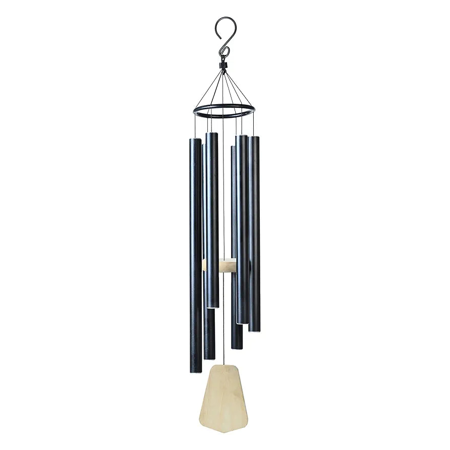 ZAICUS 41 Inch Large Wind Chime for Home Balcony, Outdoor Garden & Vastu – Soothing Sound, Hanging Décor- Black
