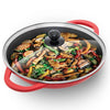 Hawkins 3 Litre Shallow Kadhai Die Cast Non Stick Frying Pan with Glass Lid