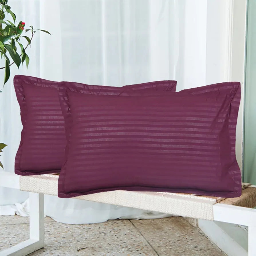 Cloth Fusion Glace Cotton Pillow Cover Set of 2 with Envelope Closure, Soft Pillow Case for Comfort 