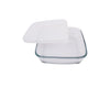 Borosil Square Glass Baking Dish With Lid | 800 Ml | Microwave Safe & Oven Safe | Clear