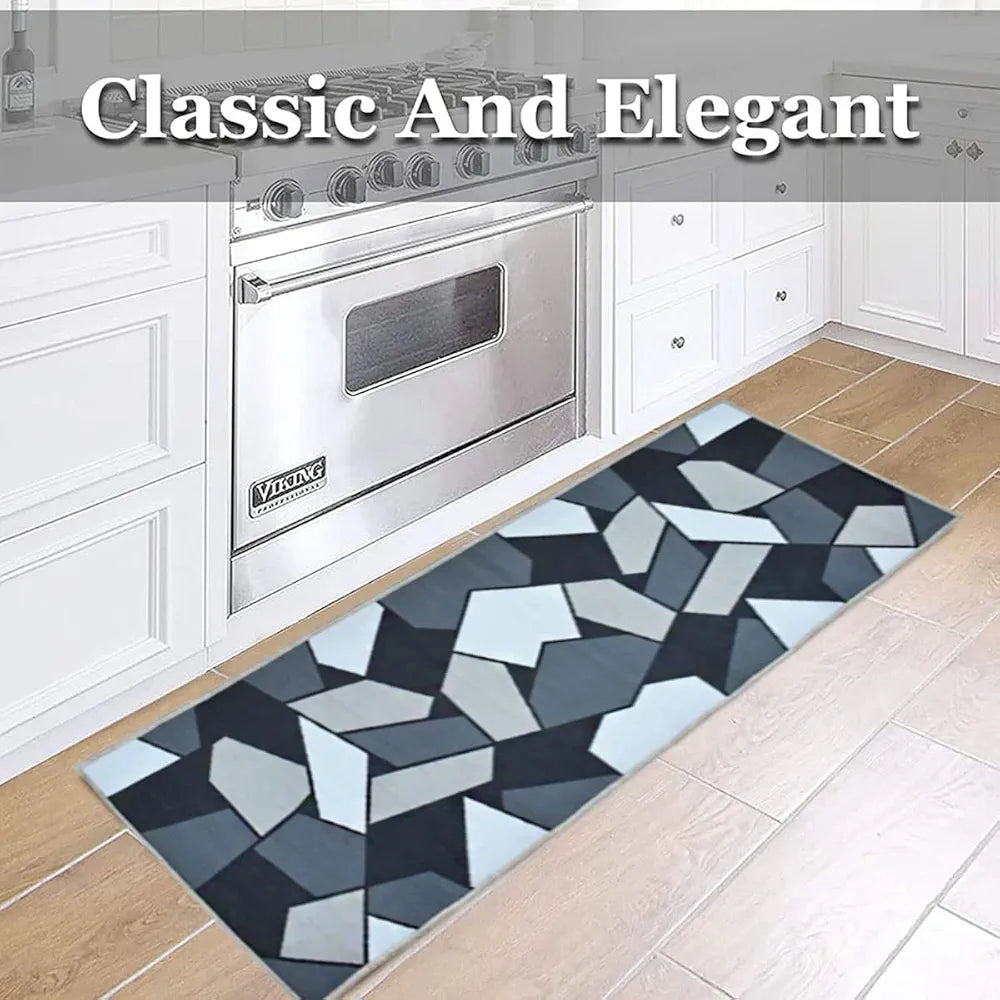 ishro home 3D Printed Bedside Runner Carpet Anti Skid for Home/Kitchen/Kitchen/Living Area/Office Entrance. Nylon