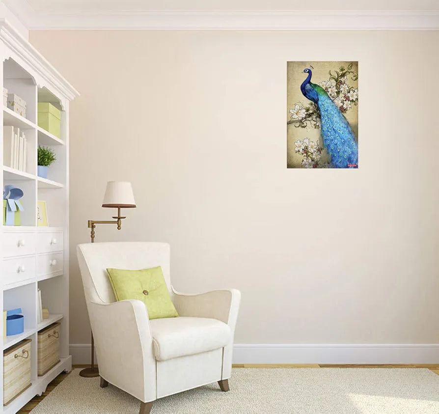 Rangoli Peacock Wall Sticker 12x18 Sheet – Elegant Self Adhesive Home Décor for Living Room, Bedroom & Walls. Design-8