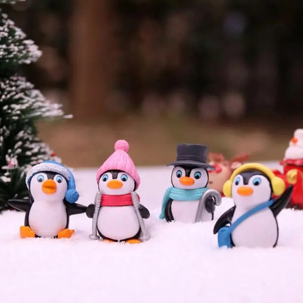SATYAM KRAFT 1 Set  Resin Penguin Miniature Figurines | Cute Decorative Showpiece | Gift for Him/Her, Home, Bedroom, Living Room, Office, Table, Car Dashboard | Gift & Festive Décor