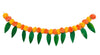 Artificial Marigold &Mango Leaves Simple Door-Window Toran Light and Dark Orange