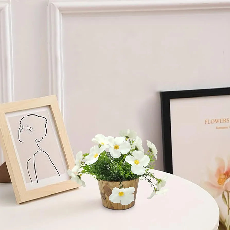 fancymart Artificial Flower in Grass with Pot, Perfect for Home & Office Decor, Artificial Flora -8421