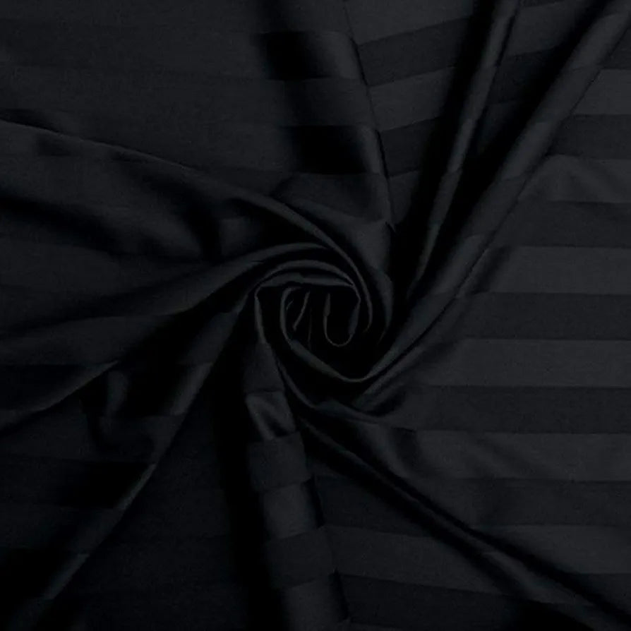 Microfiber Flat Single Bed Bedsheet| Plain Striped Cotton Bedsheet with 1 Pillow Cover for Queen Size Bed| Supersoft 340 TC| Breathable| Wrinklefree| 