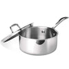 Milton Pro Cook Triply Stainless Steel Sauce Pan with Lid, 14 cm / 1 Litre - 820 gms