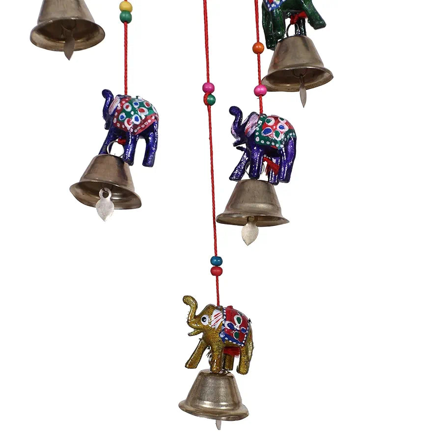 Heart Home Handcrafted Rajasthani Traditional Windchimes|Wooden Wall Hanging Toran,Latkan for Home D�cor 