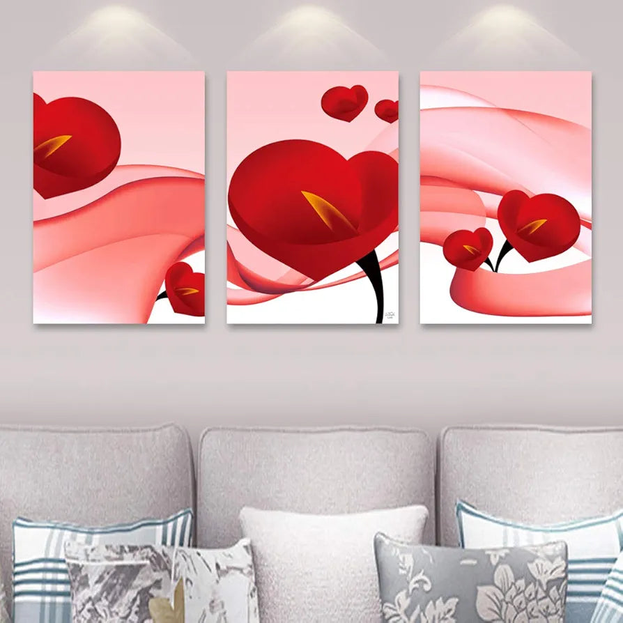 Rangoli MDF 3 Pcs Wall Poster 12x18 Inch Decorative Wall Art for Home, Office, Living Room. P-4, Design-6