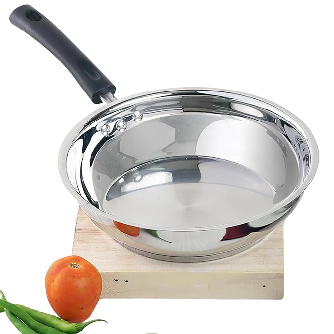 Vinod Stainless Steel Frypan - 22 cm | Skillet Pan for Frying | SAS Bo ...