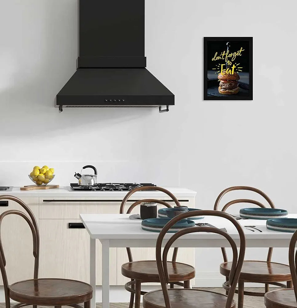 ArtX Paper Don't Forget To Eat Food Quote Wall Frame Art Painting, Multicolor, Motivational, 10 X 13 Inches, Set of 1