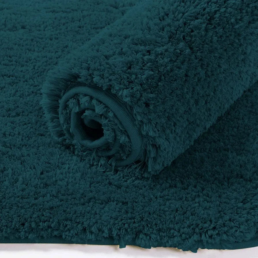 LUXE HOME INTERNATIONAL Microfibre Rectangular Home Bath Mat Super Soft Anti Skid Newman Mats For Bathroom 
