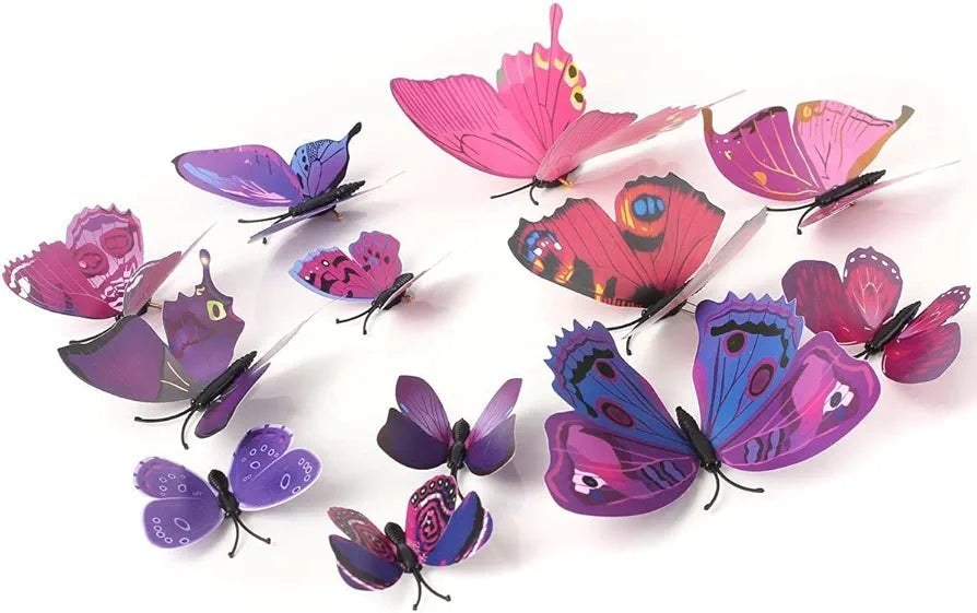 Rangoli Butterfly Wall Stick or Magnet for Home, Office, Kids Room Décor Self Adhesive Removable PVC. Design-18