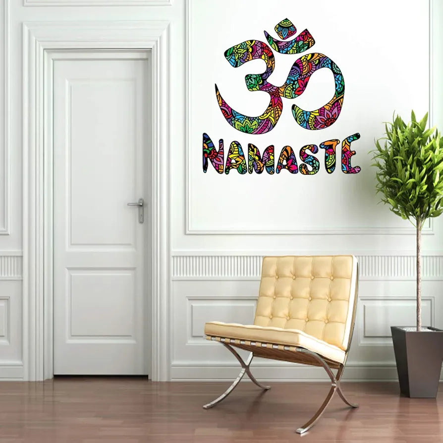 Rangoli White Glossy Vinyl Wall Sticker Premium Self-Adhesive Waterproof Decorative Wall Decal for Bedroom, Living Room, Office & Home Decoration Easy to Apply. Parent-2, Design-8