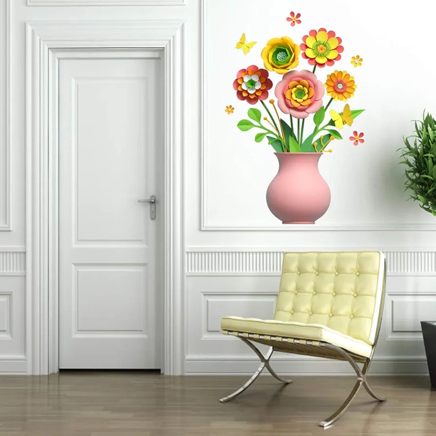 Rangoli White Glossy Vinyl Wall Sticker Premium Self-Adhesive Waterproof Decorative Wall Decal for Bedroom, Living Room, Office & Home Decoration Easy to Apply. Parent-14, Design-5