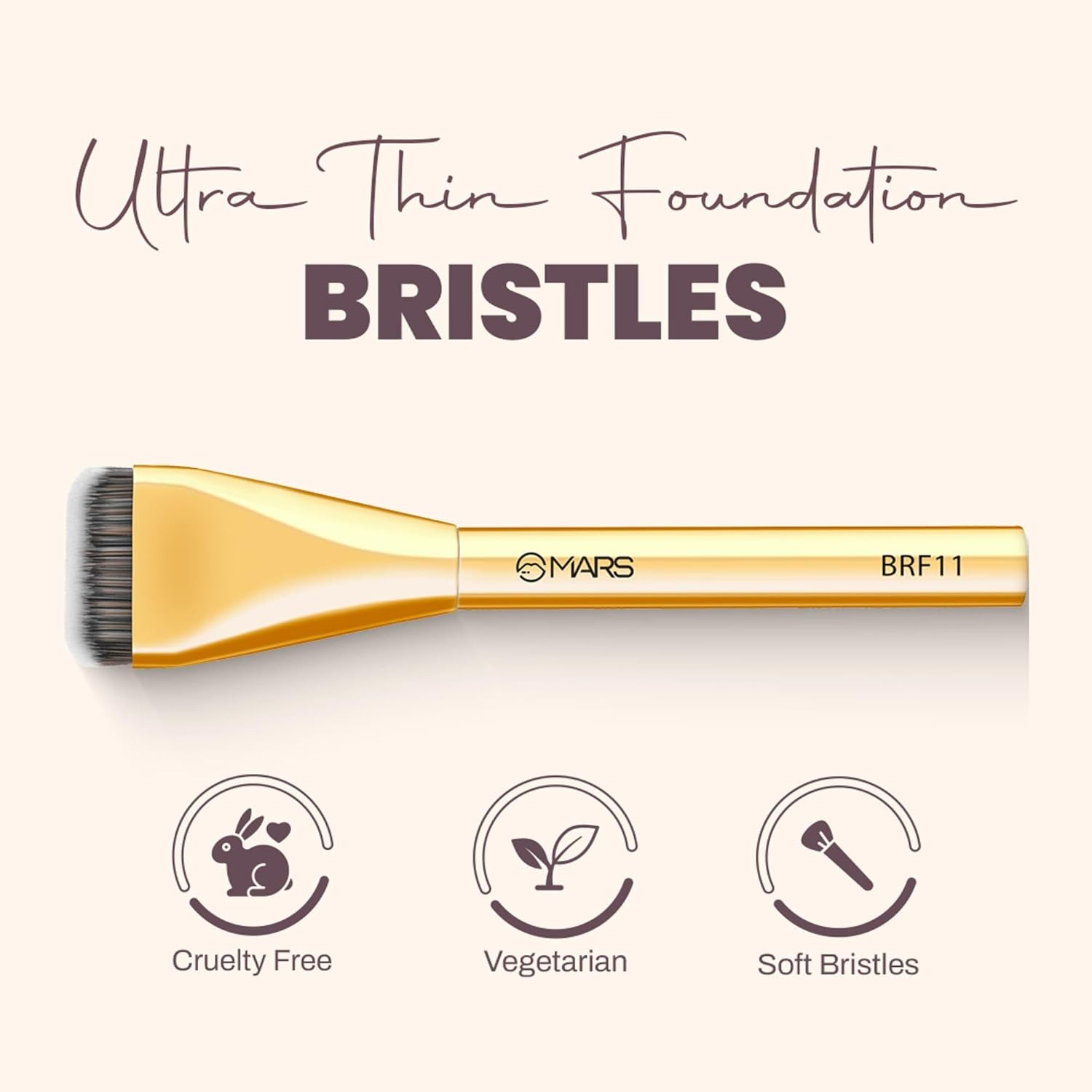 Mars Artist's Arsenal Ultra Thin Foundation Makeup Brush For Blending ...