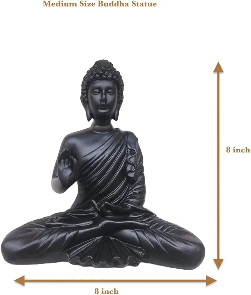 ALILA New Meditating Sitting Buddha Statue showpiece Idol Home Decor Items for Living Room and Gifts 