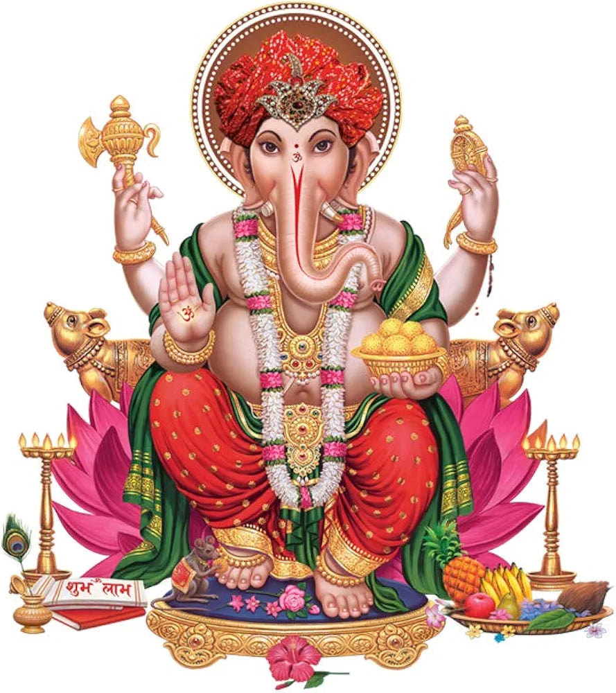 Rangoli White Glossy Vinyl Wall Sticker Premium Self-Adhesive Waterproof Decorative Wall Decal for Bedroom, Living Room, Office & Home Decoration Easy to Apply. Parent-5, Design-8