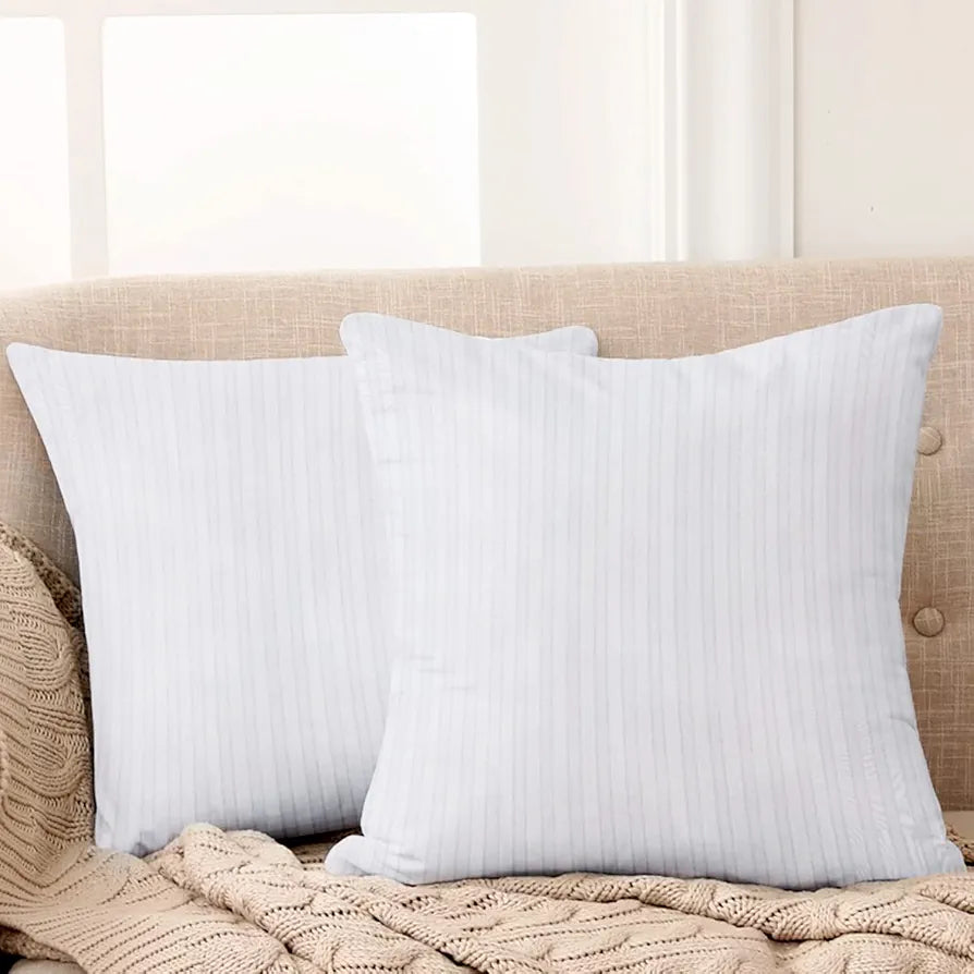 Cloth Fusion Microfiber Cushion 16 inch x 16 inch Filler, Sofa Cushions Set of 2, Durable Sofa Pillow for Home Decor 