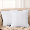 Cloth Fusion Microfiber Cushion Filler Sofa Cushions Set of 2 Durable Sofa Pillow White