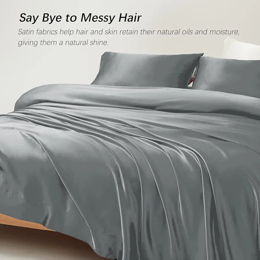 Cloth Fusion Satin Bedsheet for King Size Bed, Perfect for Romantic Night, Excellent Gift for All Celebrations, Set of 1 Satin Sheet 108