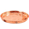 Indian Art Villa Hammered Copper Thali Plate Serveware & Dinnerware