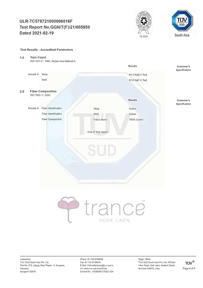 Trance Home Linen Zippered 100% Cotton 400 TC Plain King Size Duvet Cover Quilt Cover Blanket Cover Razai Comforter Cover with 2 Pillow Covers 