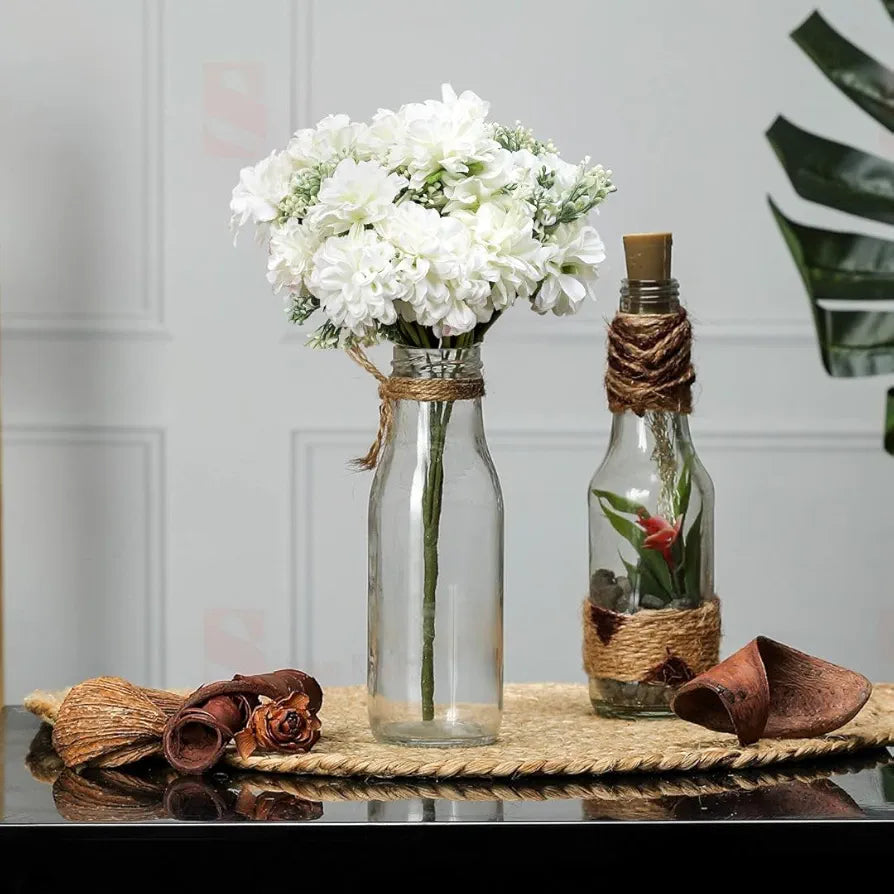 SATYAM KRAFT 1 Pcs Artificial Dahlia Flower Bunch – 7-Stem Faux Bouquet for Diwali Decoration Setup for Gifting, Home, Home Decor, Office, Table, Party, Wedding, Festival  