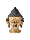 Ecraftindia Metal Meditating Buddha Head Idol