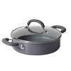 Meyer Anzen Healthy Ceramic Coated Sauteuse with Glass Lid Cookware 24 cm Grey