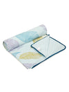 Cortina Ultra-soft Microfiber Reversible 120 Gsm Abstract Double Ac Blanket Quilt Dohar | Sky Blue