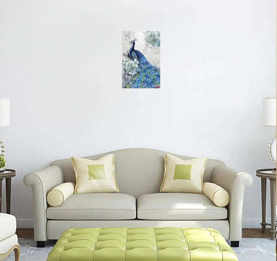 Rangoli Peacock Wall Sticker 12x18 Sheet – Elegant Self Adhesive Home Décor for Living Room, Bedroom & Walls. Design-6