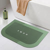 Story@Home Leather Bathroom Mat Aqua Collection Door Mat Anti-Slip Bath Mat Dark Green Colour