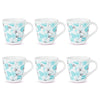 Larah by Borosil Novelty Series Stardust Opalware Mug, Set of 6 Tea/coffee Mugs | 160 Ml Each