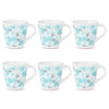 Larah by Borosil Novelty Series Stardust Opalware Mug | Set of 6 Tea/coffee Mugs | 110 Ml Each