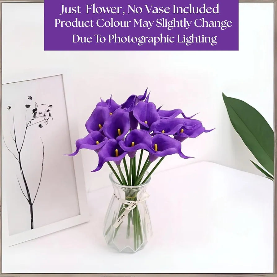 VERVENIX 5 Pcs Artificial Foam Tulip Lily Flower Sticks for Home, Office, and Festive Décor | Ideal for Weddings, Christmas, Valentine, Balcony, Tabletop & Gifting 