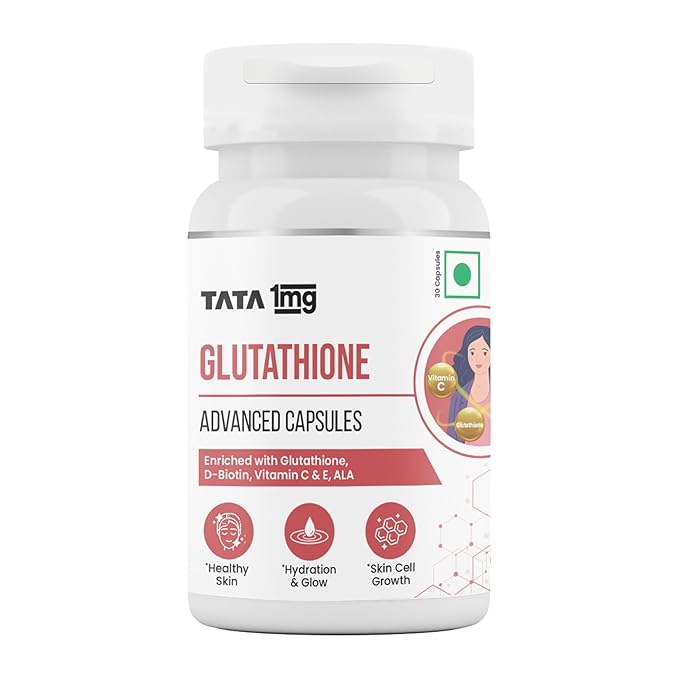 seeking health optimal glutathione plus Tata 1mg Glutathione Advanced Capsule - 30 Tablets