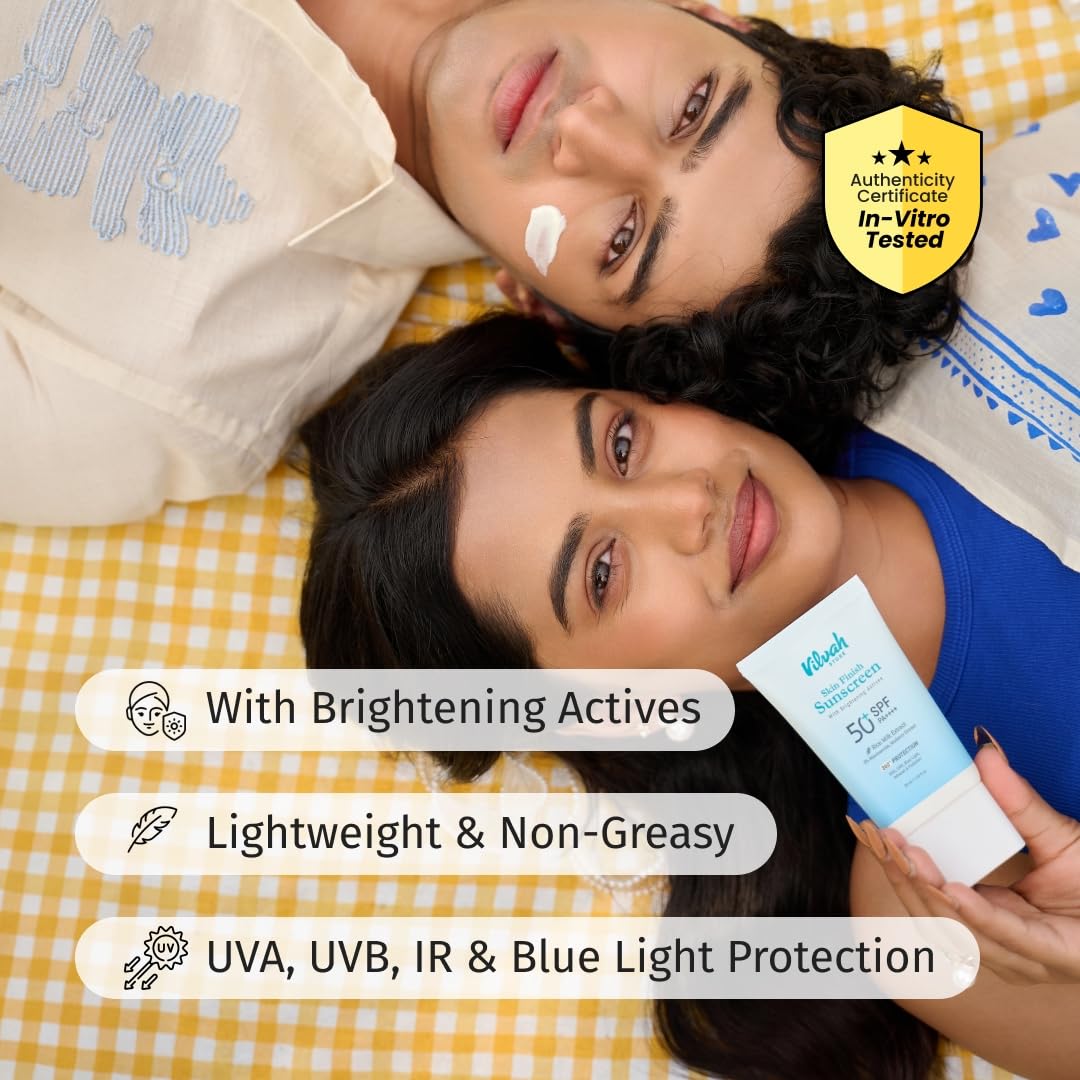 Vilvah Skin Finish Sunscreen SPF 50 PA++++ UVA & UVB Protection - 50 G ...