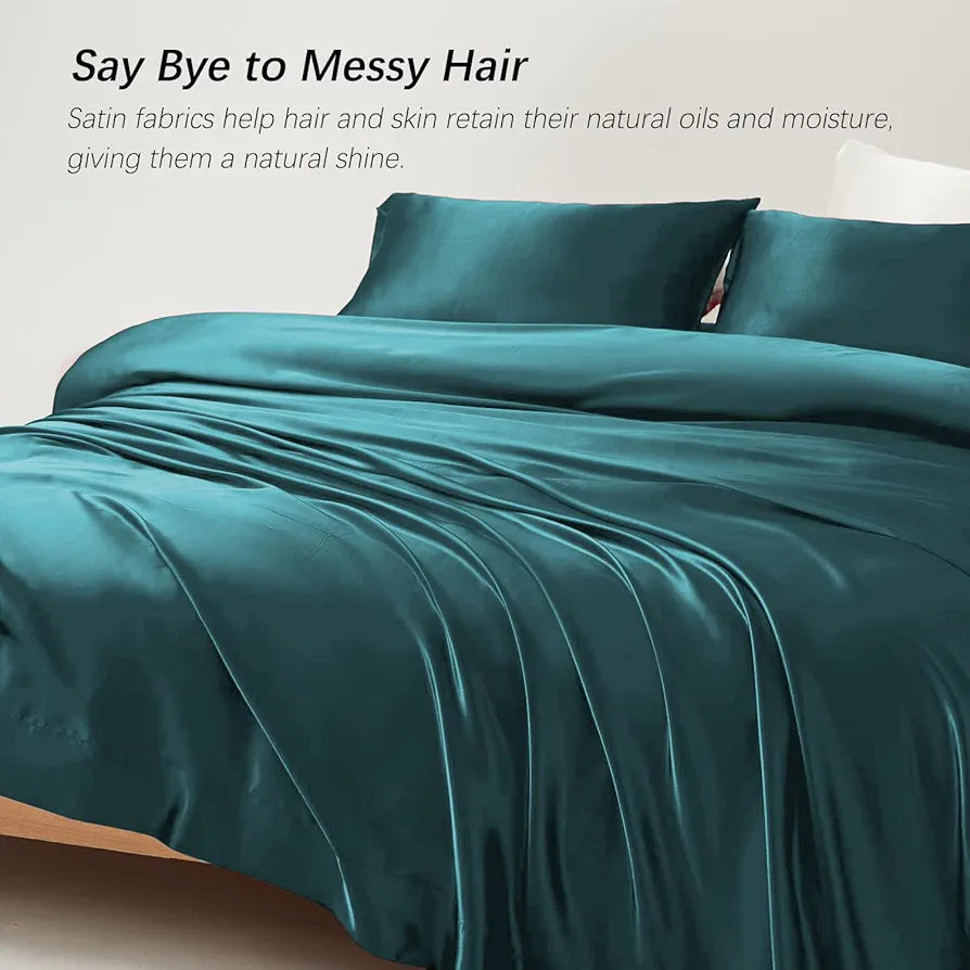 Cloth Fusion Satin Bedsheet for King Size Bed, Perfect for Romantic Night, Excellent Gift for All Celebrations, Set of 1 Satin Sheet 108