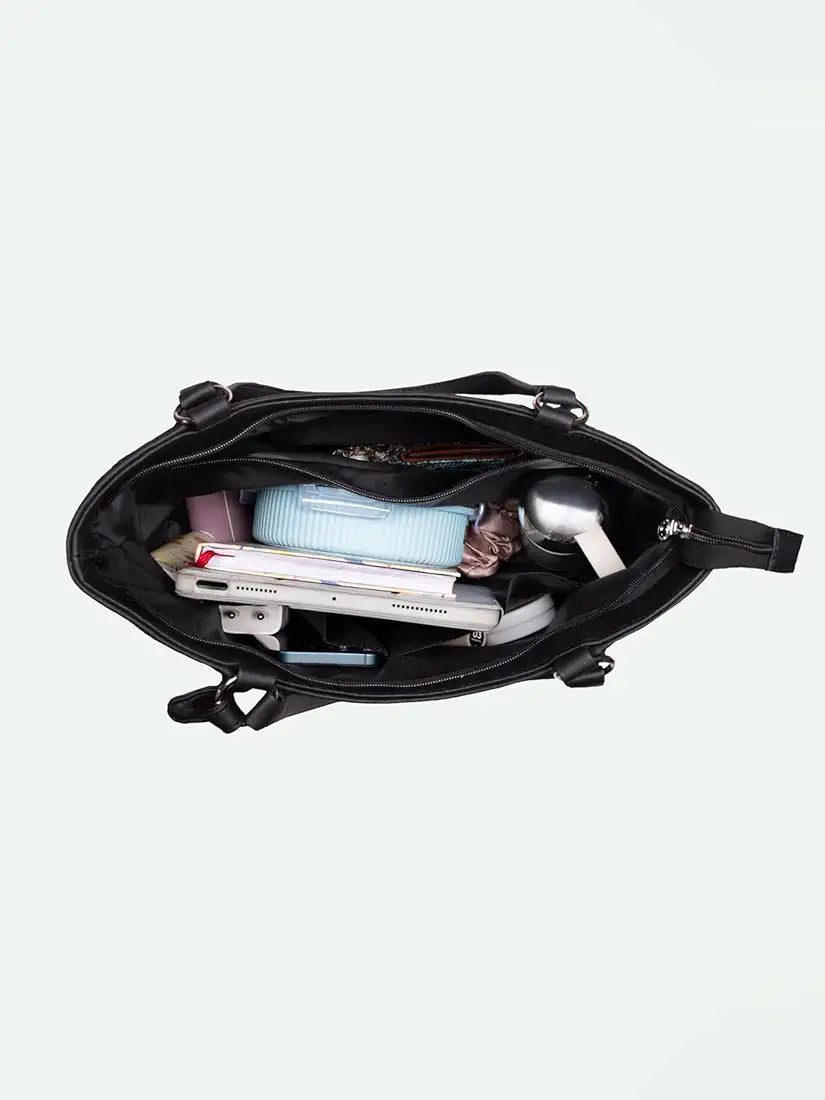 ZOUK Naisha Tote Bag l | Vegan Leather Handbag for Women