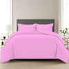 Trance Home Linen Zippered 100% Cotton 200 TC Satin Stripe Queen Duvet Cover Quilt Cover with 2 Pillow Covers Light Pink