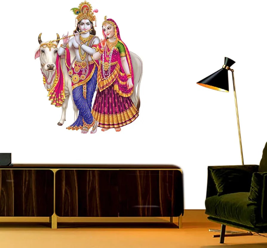 Rangoli White Glossy Vinyl Wall Sticker Premium Self-Adhesive Waterproof Decorative Wall Decal for Bedroom, Living Room, Office & Home Decoration Easy to Apply. Parent-5, Design-6