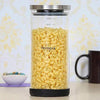 Femora Storage Jars Borosilicate Glass With Silicon Bottom Air Tight Jar With Steel Lid | 1300 Ml | Pack of 1