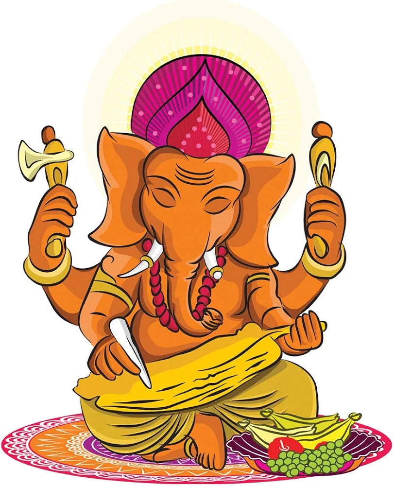 Rangoli White Glossy Vinyl Wall Sticker Premium Self-Adhesive Waterproof Decorative Wall Decal for Bedroom, Living Room, Office & Home Decoration Easy to Apply. Design-22