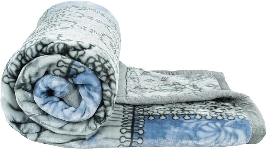 Super Soft Cloudy Printed Double Bed Blanket for Heavy Winter, Single Ply Mink Blanket King Size with 220 x 230 Cm -3.5 Kg | TC - 400