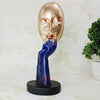 Jaipur Ace Lady Face Statue Sculptures Showpieces Creative Abstract Design Art Figurine Golden Face