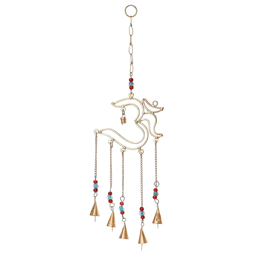 DULI Metal Windchime Wall Hanging, Feng Shui, Wall Art, Wall Decor, PositiveVibes, Rustic Wall Hangings, Wall Art, Diwali Decor, Home Decor Hanging Bells 