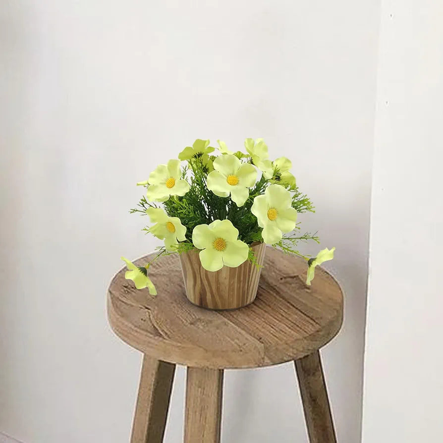 fancymart Artificial Flower in Grass with Pot, Perfect for Home & Office Décor, Artificial Flora -8420