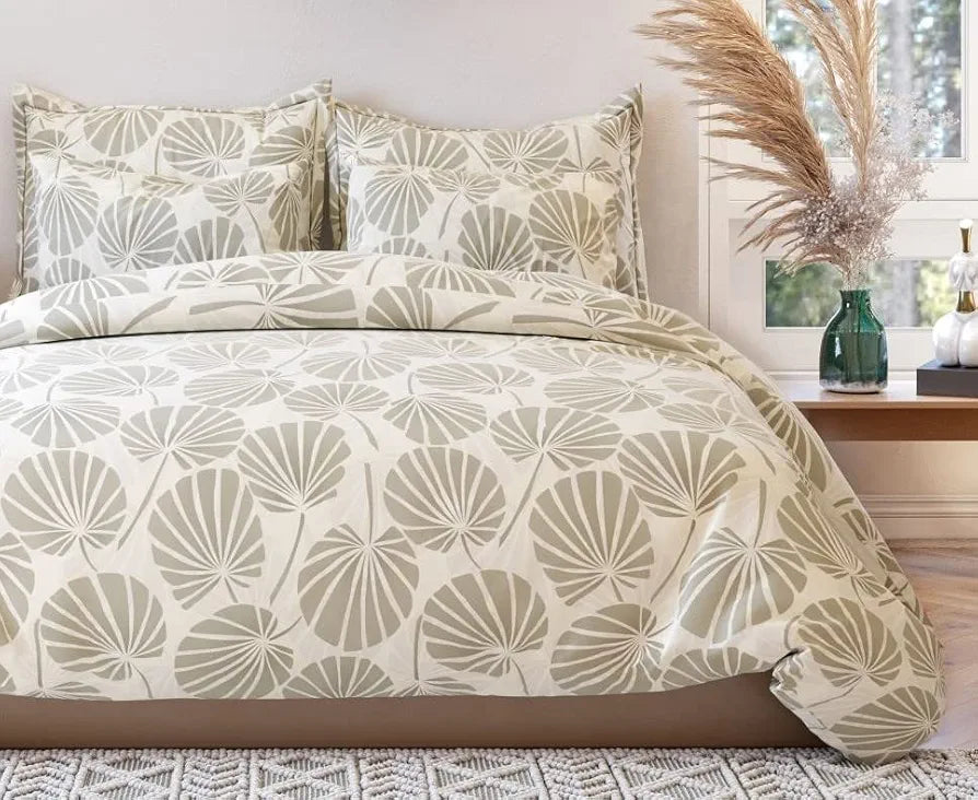 THE HOME STYLE 400 TC Cotton Elastic Fitted All Around Printed Queen Size Double Bed Bedsheet wih 2 Pillow Cover 